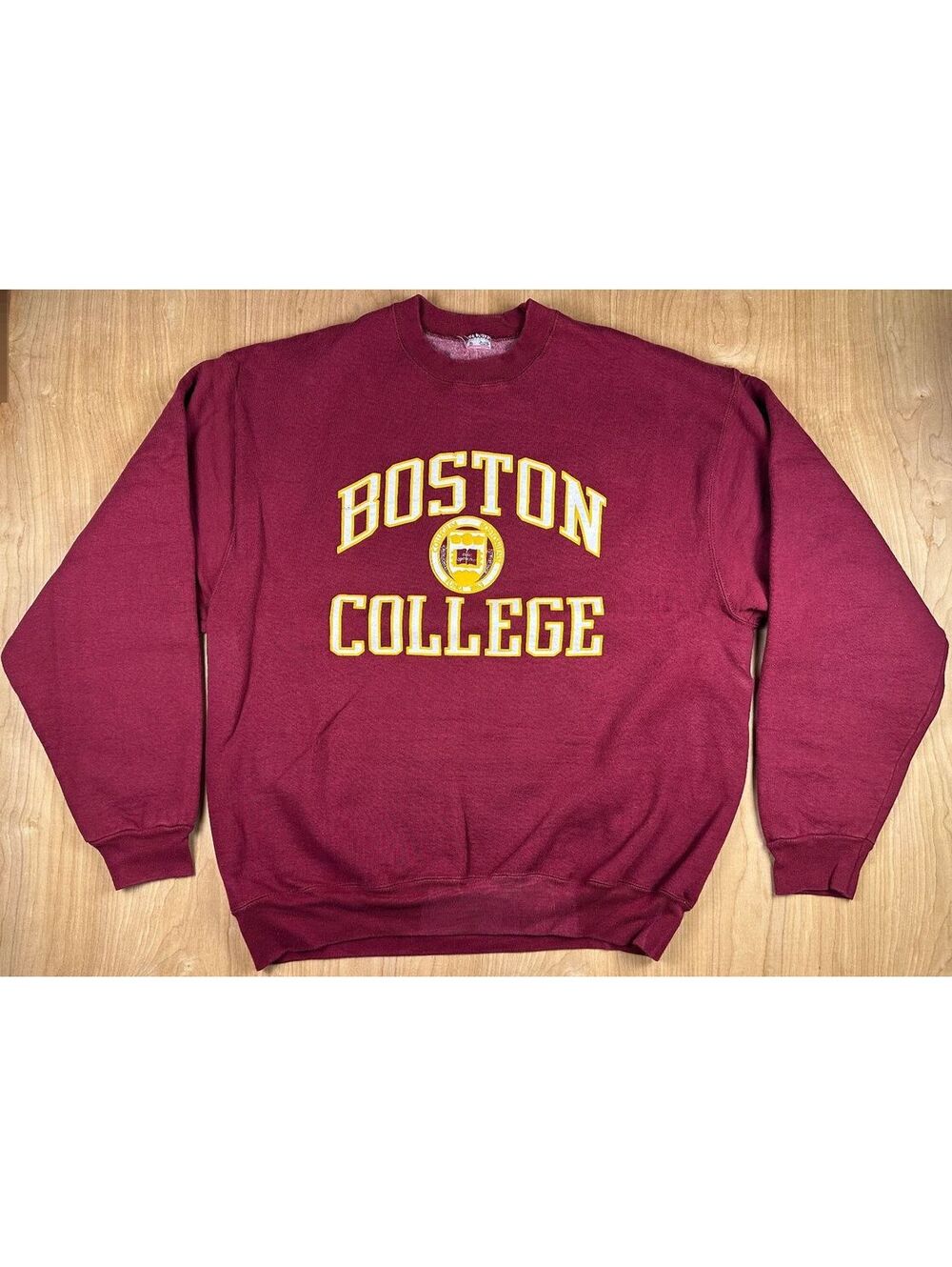 Vintage 90s Boston College sweatshirt xlarge fruit of the loom collegiate puff